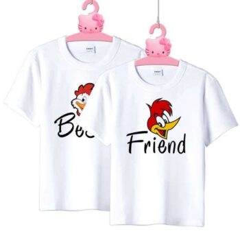 Personalized t-shirt white for Children Best Friends 8