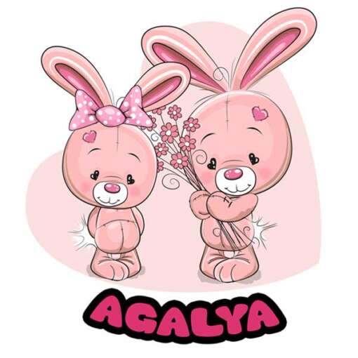 Personalized t-shirt white for Children Cute Rabbit - Image 3