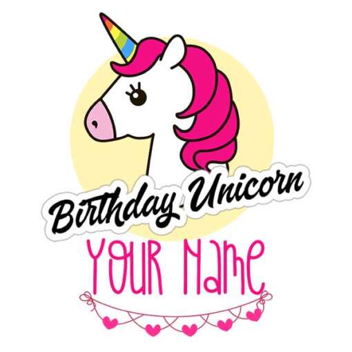 Personalized t-shirt white for Children Birthday Unicorn 2