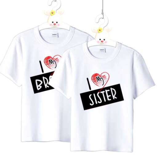 Personalized t-shirt white for My Brother/Sister - Image 4