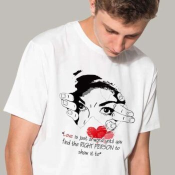 Personalized t-shirt white for men Love