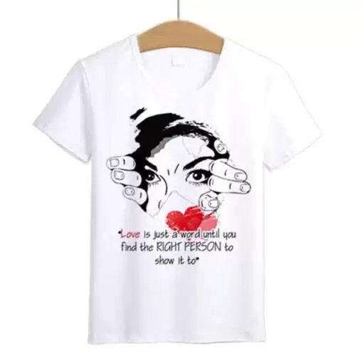 Personalized t-shirt white for men Love 3