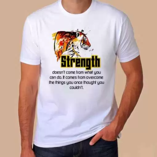 Personalized t-shirt white for men true strength 1