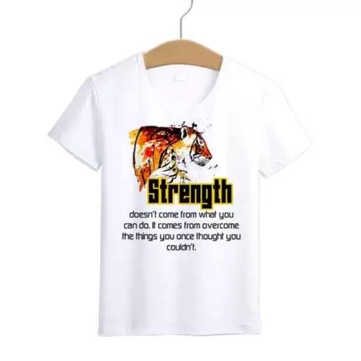 Personalized t-shirt white for men true strength 3