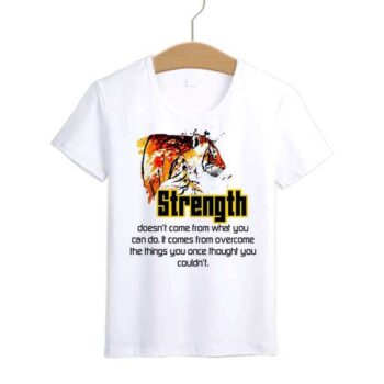 Personalized t-shirt white for men true strength 5