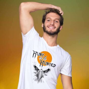 Personalized t-shirt white for men hunter