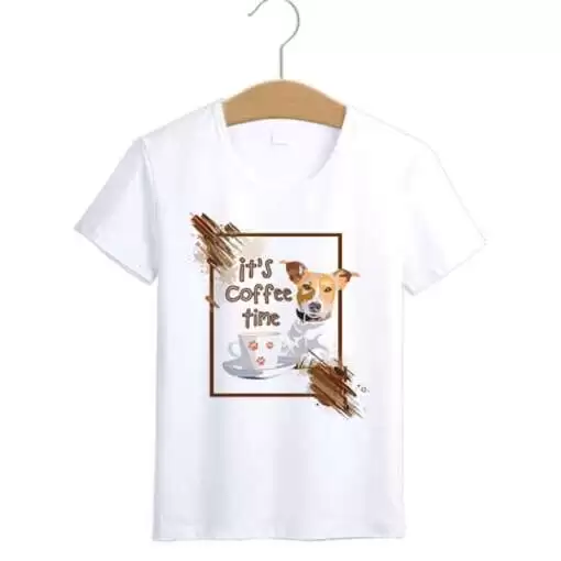 Personalized t-shirt white for men coffee time 3
