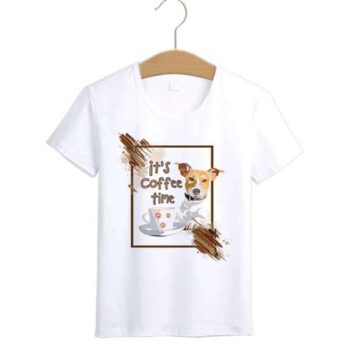 Personalized t-shirt white for men coffee time 5
