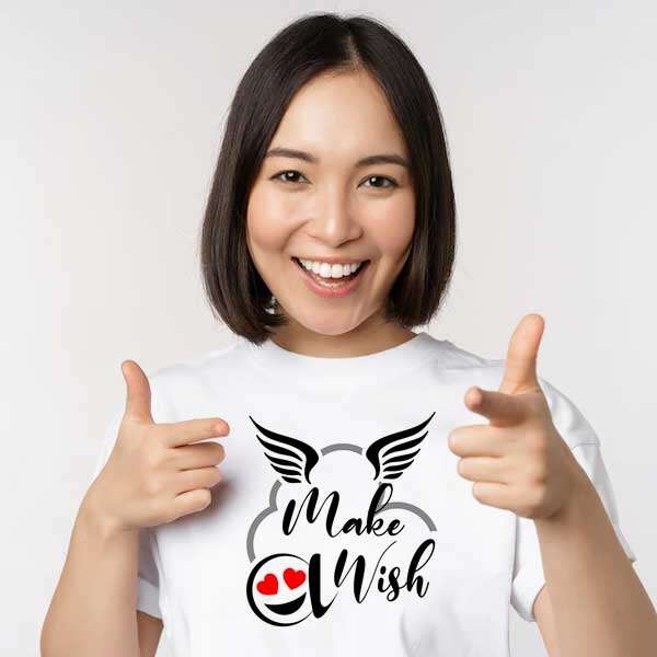 Personalized t-shirt white for women best wishes