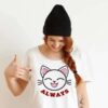 Personalized t-shirt white for women always smile 6