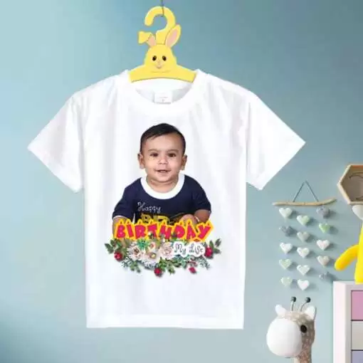 Personalized t-shirt white for Boy Birthday Design 3 1