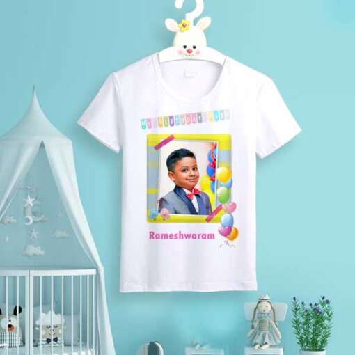 Personalized t-shirt white for Boy Birthday Design 4 1