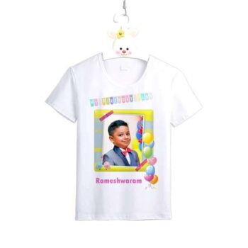 Personalized t-shirt white for Boy Birthday Design 4 5