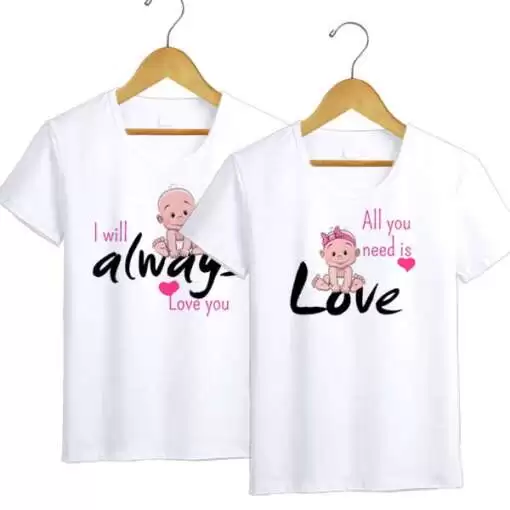 Personalized t-shirt white for Couple always Love 4