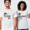 Personalized t-shirt white for Couple Queen King 5