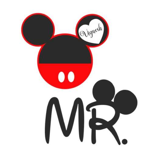 Personalized t-shirt white for Couple Mickey Mouse - Image 3