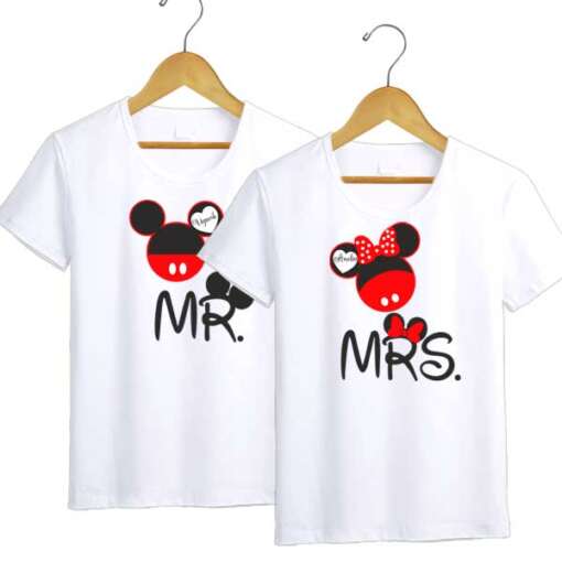 Personalized t-shirt white for Couple Mickey Mouse - Image 4