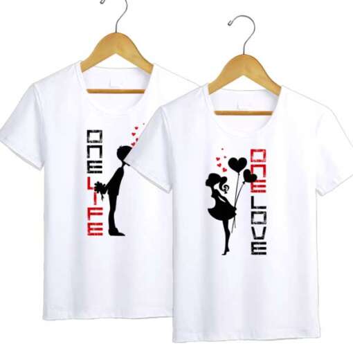Personalized t-shirt white for Couple My Love - Image 4