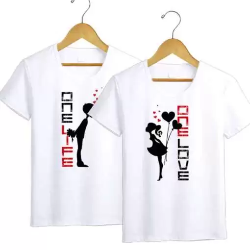 Personalized t-shirt white for Couple My Love 4