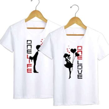 Personalized t-shirt white for Couple My Love 8