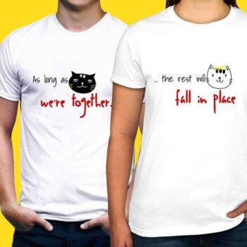Personalized t-shirt white for Couple Together