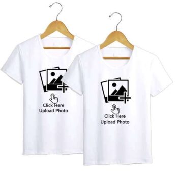Personalized t-shirt white for Couple design your own