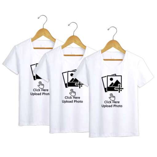 Personalized t-shirt white for Three design your own