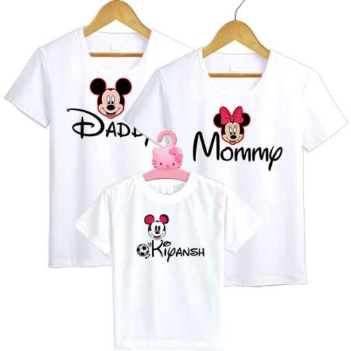 Personalized t-shirt white for Family Mickey Mouse 5