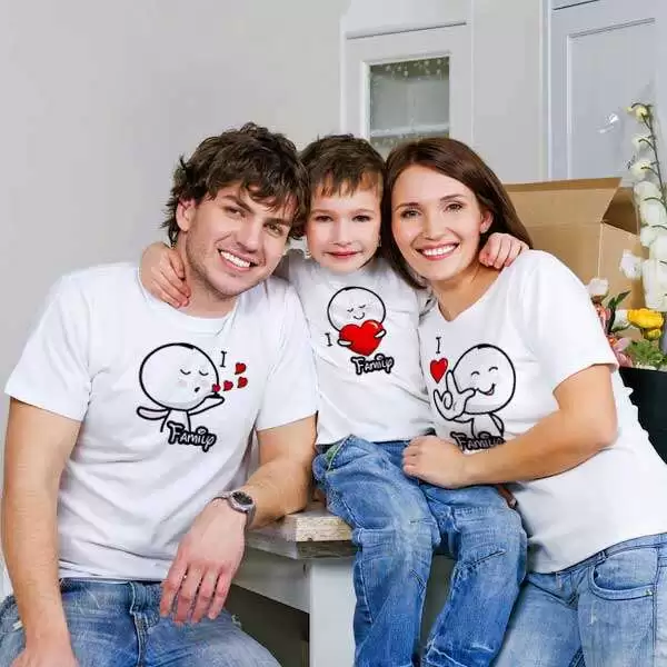 Family Plain T-Shirts 11