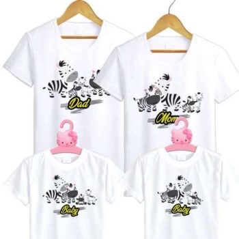Personalized t-shirt white for Family Zabra 5