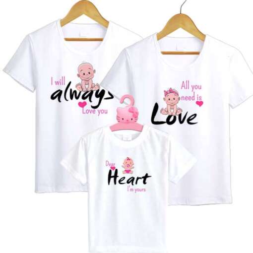 Personalized t-shirt white for Family Love Heart - Image 5