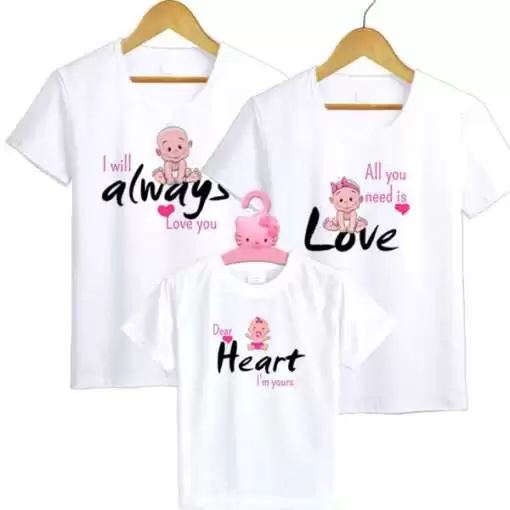 Personalized t-shirt white for Family Love Heart 5