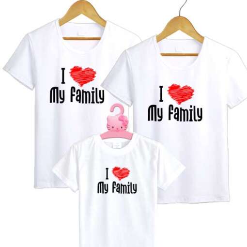 Personalized t-shirt white for Family I love - Image 3