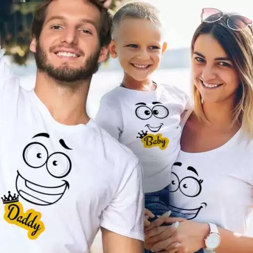 Personalized t-shirt white for Family Happy 1