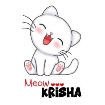 Personalized t-shirt white for girl Meow | Cat Kitty Girl 4
