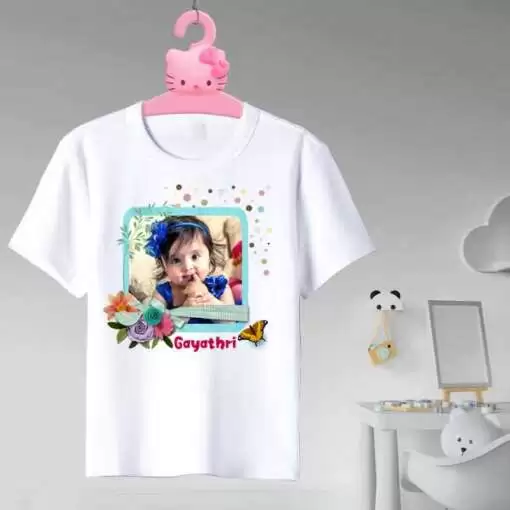 Personalized t-shirt white for Daddy's girl | Floral designs 1