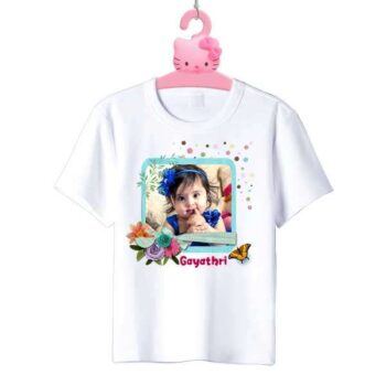 Personalized t-shirt white for Daddy's girl | Floral designs 5