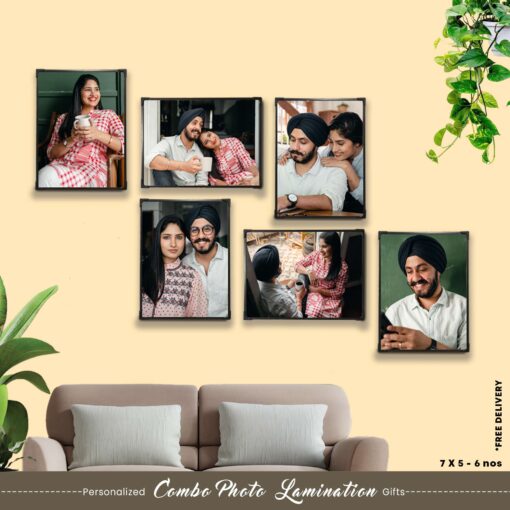 Personalized gifts | Photo Lamination Combo gifts pack of 6