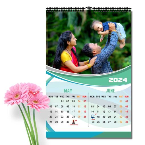 2024 Personalized Wall Calendar | 6 Pages Photo Calendar | 12×18 Inch Design1 4