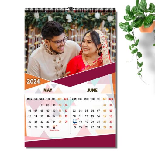 2024 Personalized Wall Calendar | 6 Pages Photo Calendar | 12×18 Inch Design 2 - Image 4
