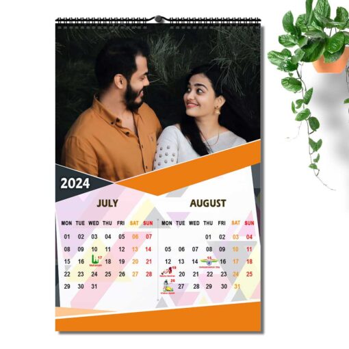 2024 Personalized Wall Calendar | 6 Pages Photo Calendar | 12×18 Inch Design 2 5