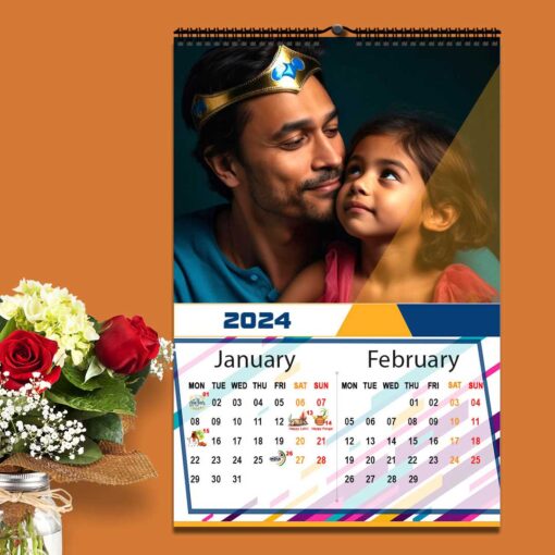 2024 Personalized Wall Calendar | 6 Pages Photo Calendar | 12×18 Inch Design 3 1