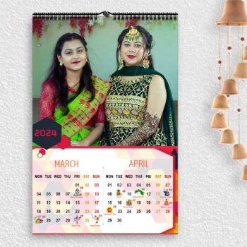 2024 Personalized Wall Calendar | 6 Pages Photo Calendar | 12×18 Inch Design 4 10