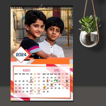 2024 Personalized Wall Calendar | 6 Pages Photo Calendar | 12×18 Inch Design 6 10