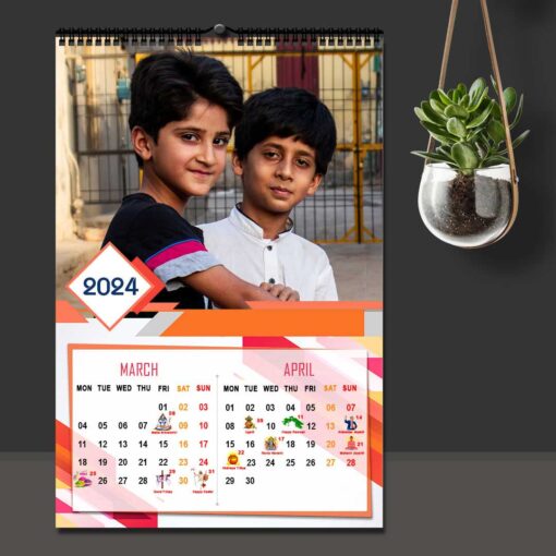 2024 Personalized Wall Calendar | 6 Pages Photo Calendar | 12×18 Inch Design 6 3