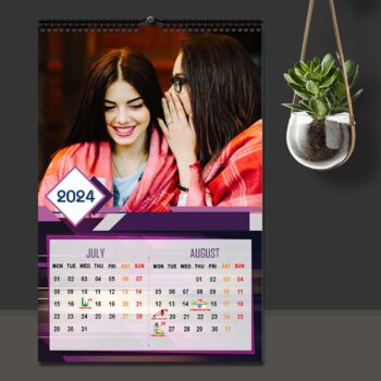 2024 Personalized Wall Calendar | 6 Pages Photo Calendar | 12×18 Inch Design 6 12