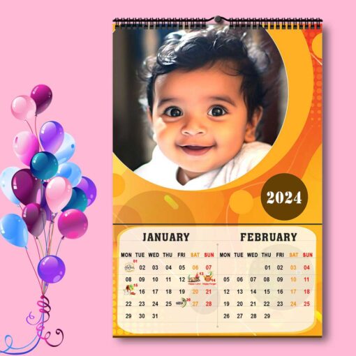 2024 Personalized Wall Calendar | 6 Pages Photo Calendar | 12×18 Inch Design 9 1
