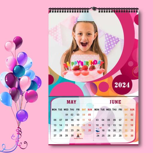 2024 Personalized Wall Calendar | 6 Pages Photo Calendar | 12×18 Inch Design 9 4