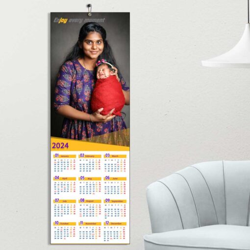 2024 Personalized Poster Calendar | Photo Calendar | 13×38 Inches Design 01 1