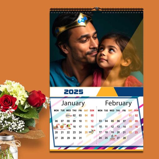 2025 Personalized Wall Calendar | 6 Pages Photo Calendar | 12×18 Inch Design 3